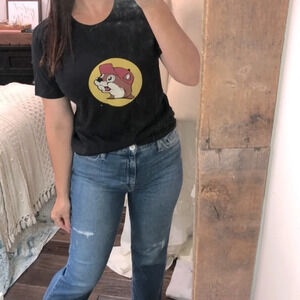 Buc-ees black T-shirt size medium cotton